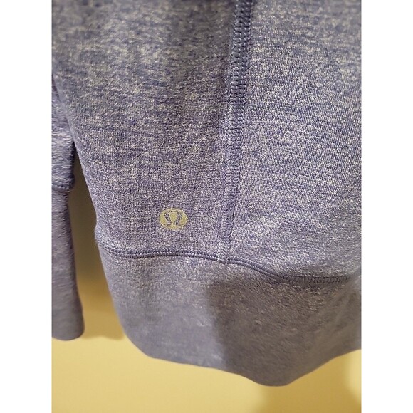 Lululemon Stride Jacket Heathered Blue Size 6 Full Zip Hooded Athletic Gym Dance - Picture 5 of 6
